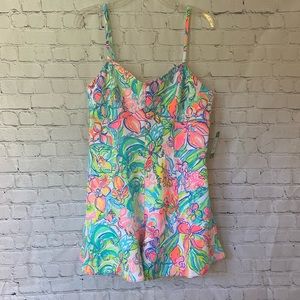 Lilly Pulitzer Coralie Romper Surf Gypsea size 12 NWT
